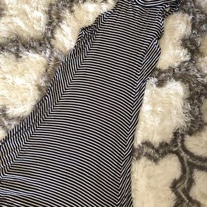 Striped high neck dress